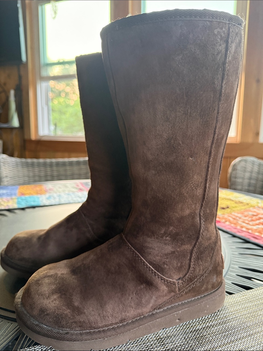 UGG Women’s Knightsbridge tall back zipper shearling Boots sheepskin lining